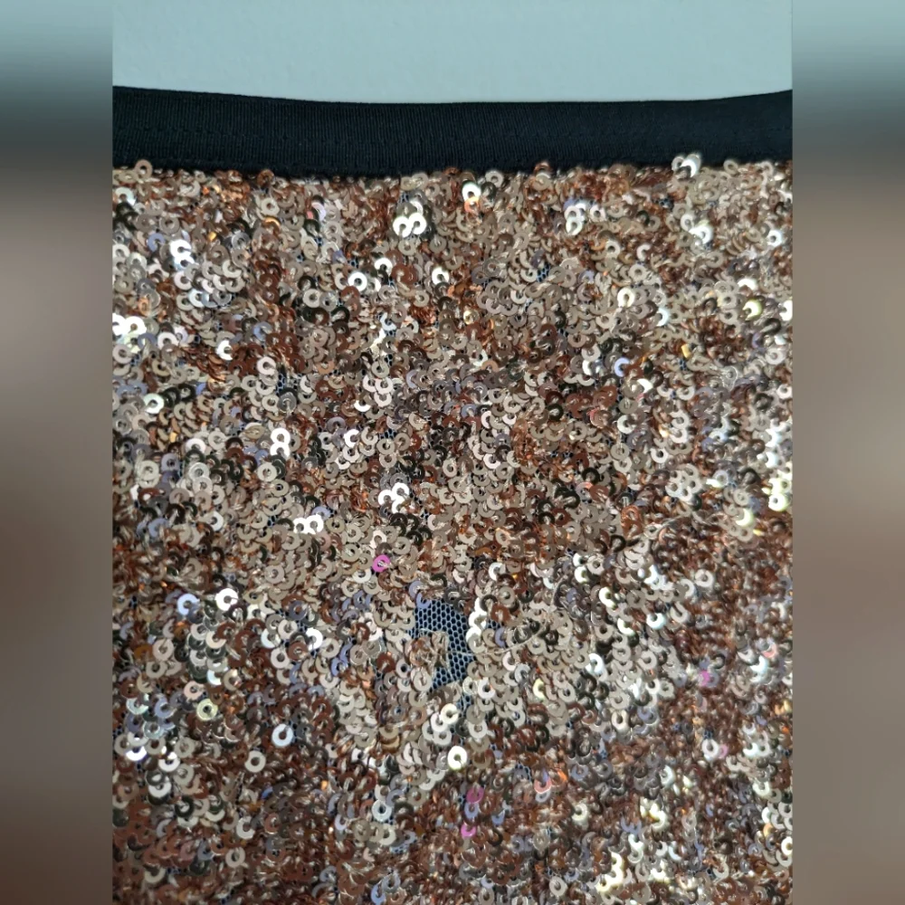 Zadig & Voltaire Justicias Gold Sequin Lace Skirt Size 34 - Picture 7 of 10